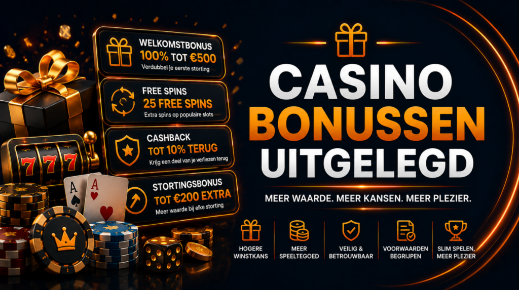 Casino bonussen uitgelegd voor beginners en ervaren spelers