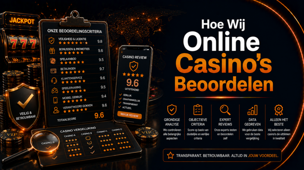 Hoe wij online casino’s beoordelen en testen