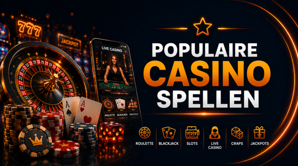Populaire casino spellen zoals slots roulette en blackjack