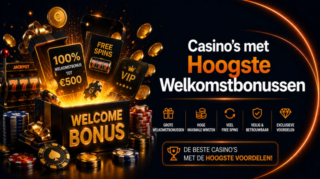 Casino’s met hoogste welkomstbonussen en cashback